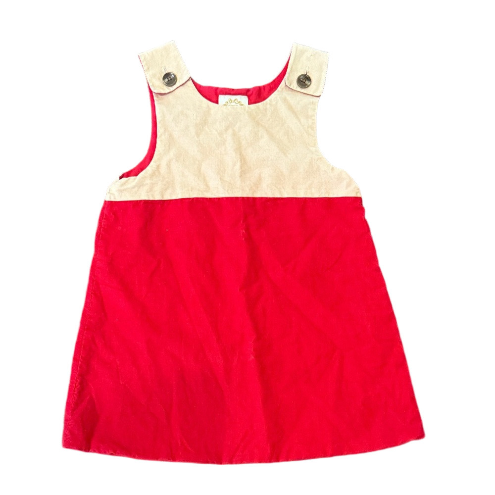 The Beaufort Bonnet red/tan corduroy jumper, size 6